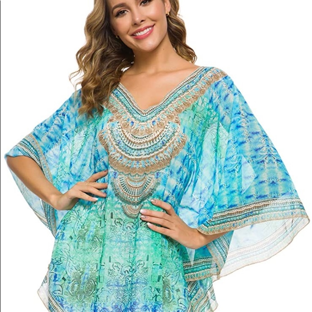 NWT Size S WEIYAN Retro Printing Cover Up/Tunic